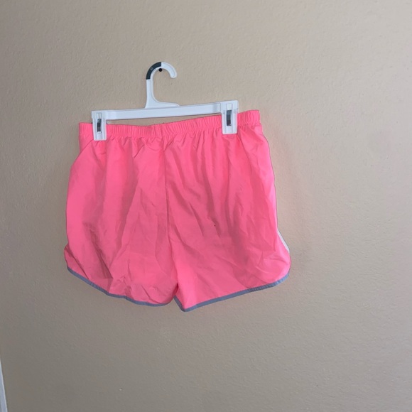Neon pink Champion outdoor fitness stretch waistband shorts y2k athletic bottoms - Picture 6 of 9